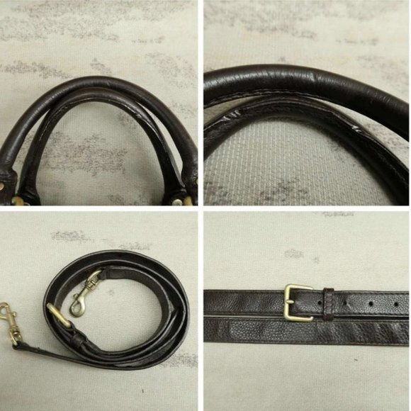 100% Authentic Gucci Boston Brown Leather Satchel Bag - Picture 11 of 12